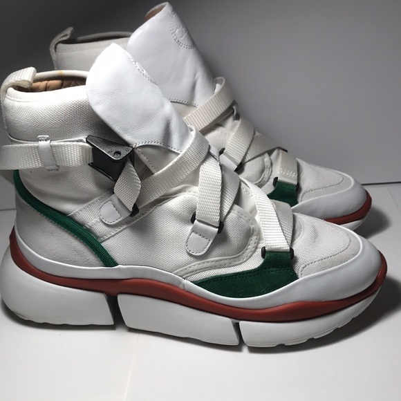 Chloe Shoes - Chloé Women's Green Sonnie High-top Senakers